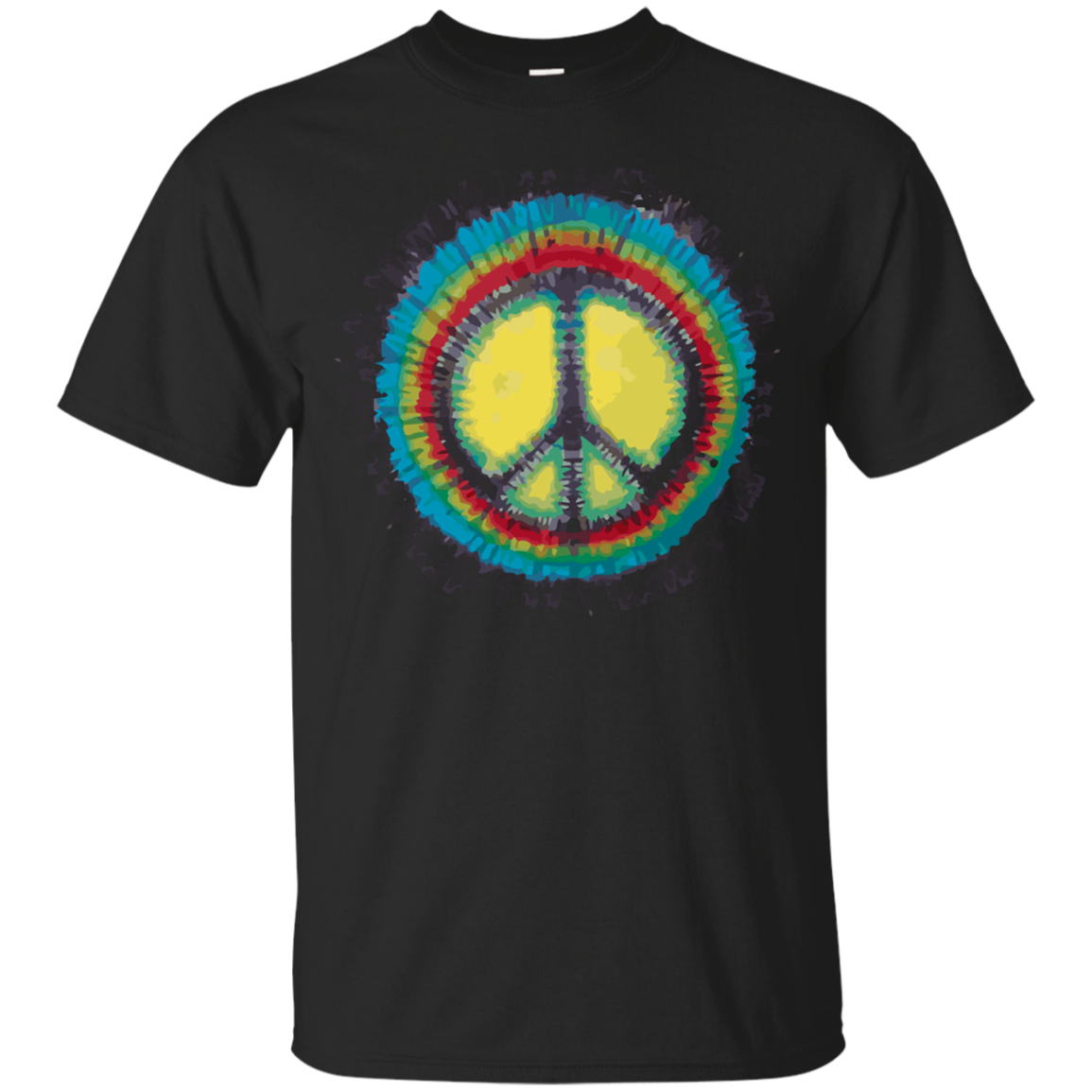 Tie Dye Peace Symbol Tee Shirt - Rainbow Hippy Tshirt Summer T-shirt ...