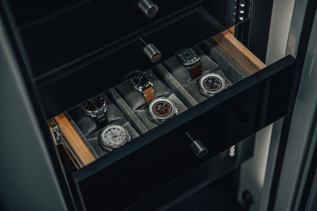 watch winders in a jewelry safe