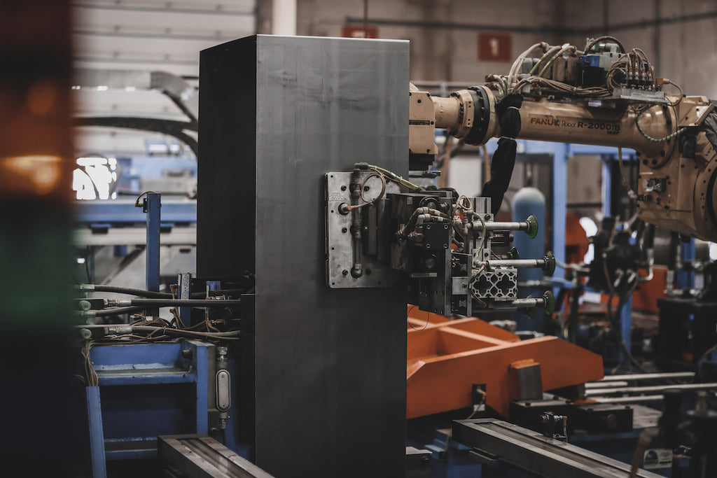 Gun safe being manufactured by Liberty Safe