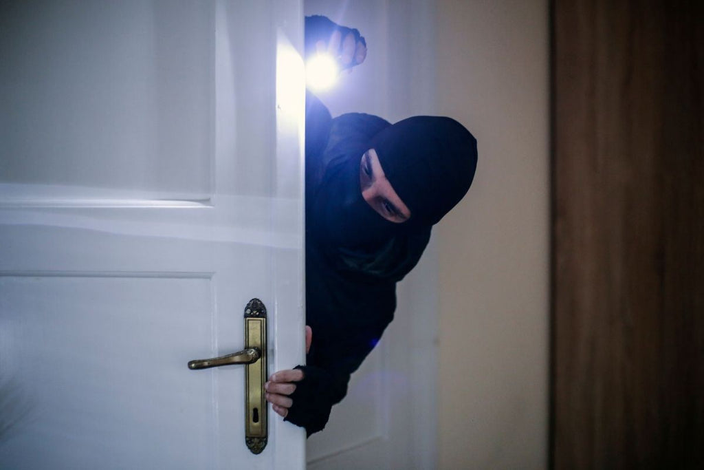 burglar breaking into a home