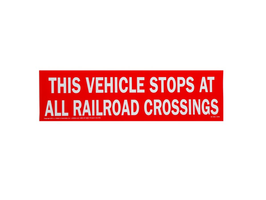 VEHICLE STOPS at RAILROAD CROSSING