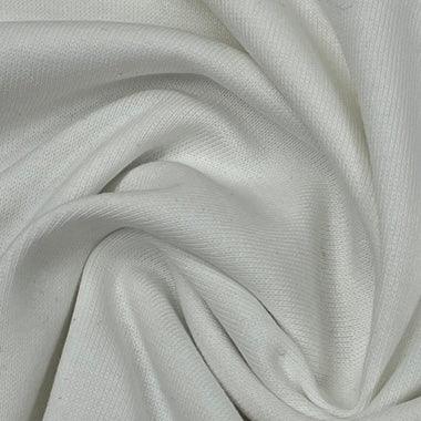 White Linen Blend Jersey Fabric