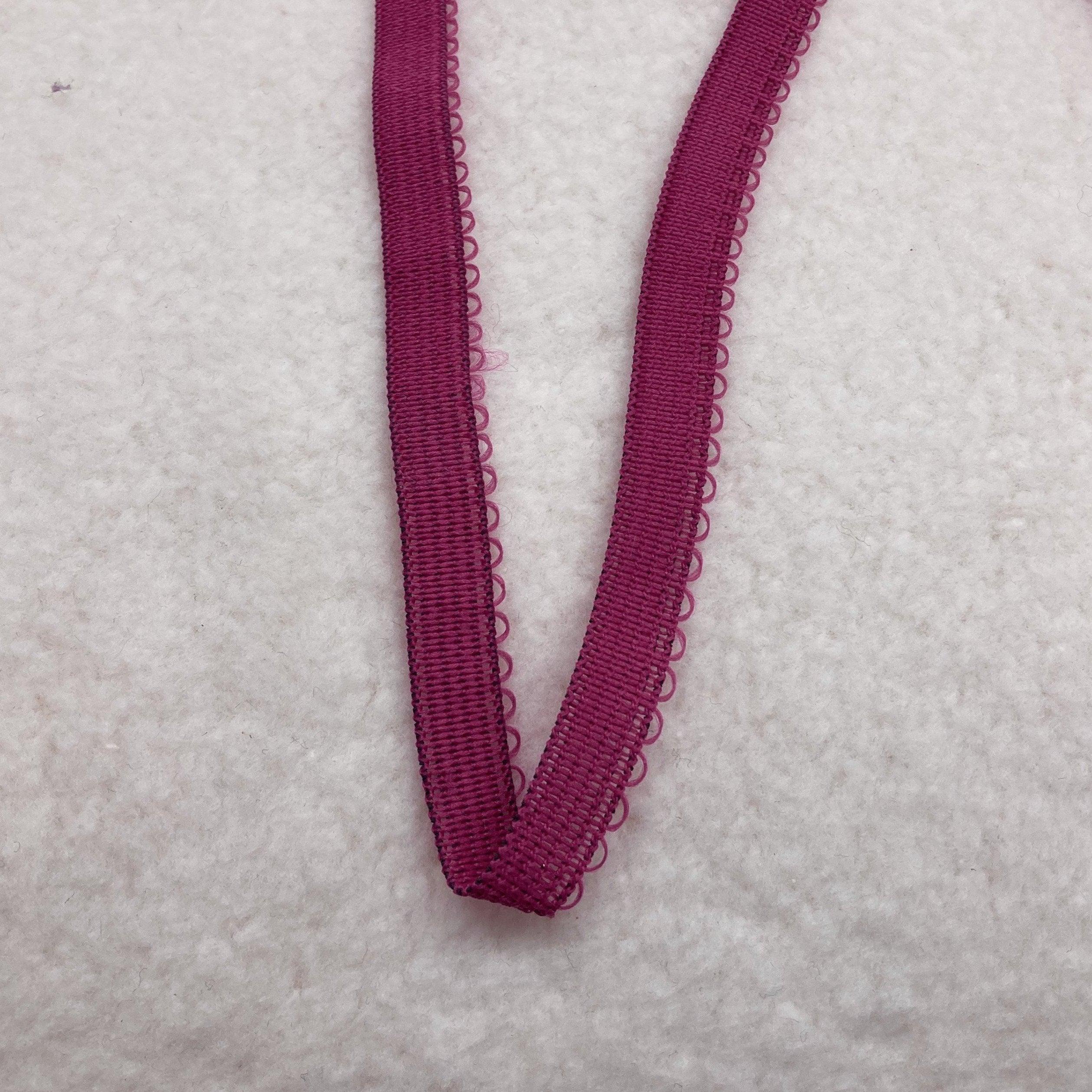 1/4" Picot Elastic-Hot Pink