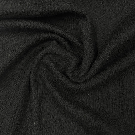 Black Ribbed Knit Fabric -  Canada