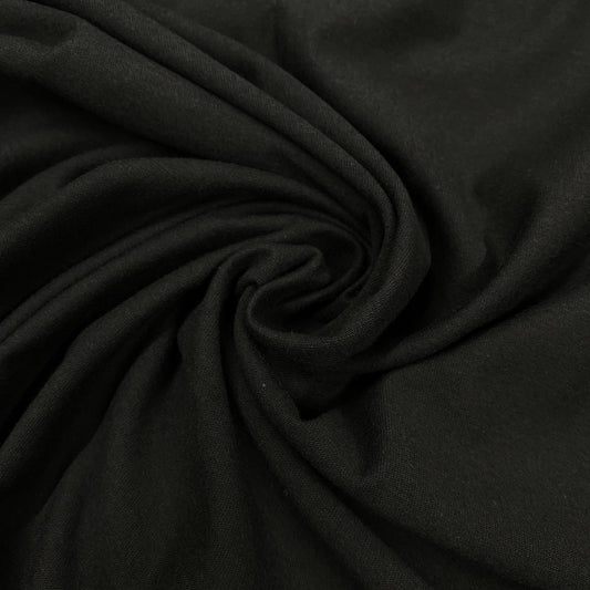 100% Cotton Fabric by The Yard - Solid Black Fabric Material for Sewin