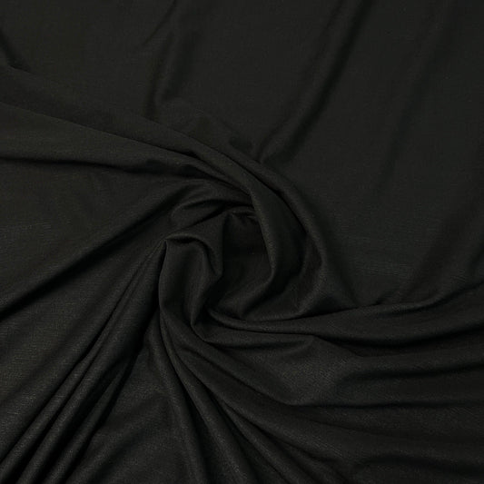 Fabric viscose/elastane Jersey Black -  Finland