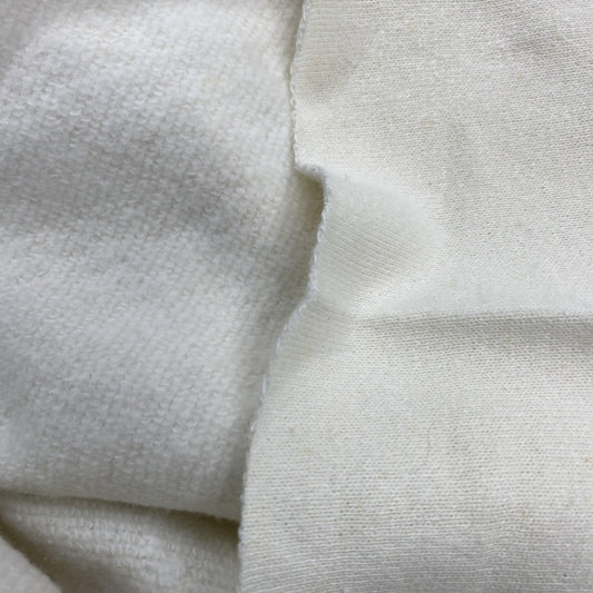 Off-White Organic Cotton Fleece Fabric - 280 GSM
