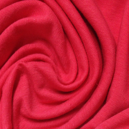 Cotton Jersey Lycra Spandex knit Stretch Fabric 58/60 wide (Red)