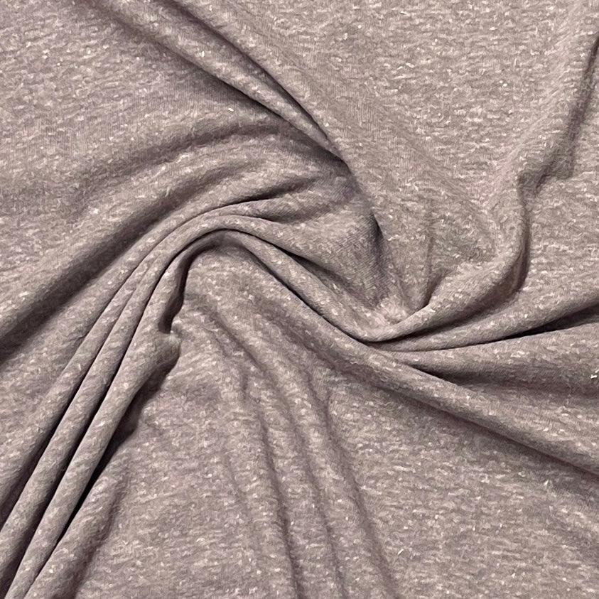 Image of Mauve Hemp Heather Jersey Fabric