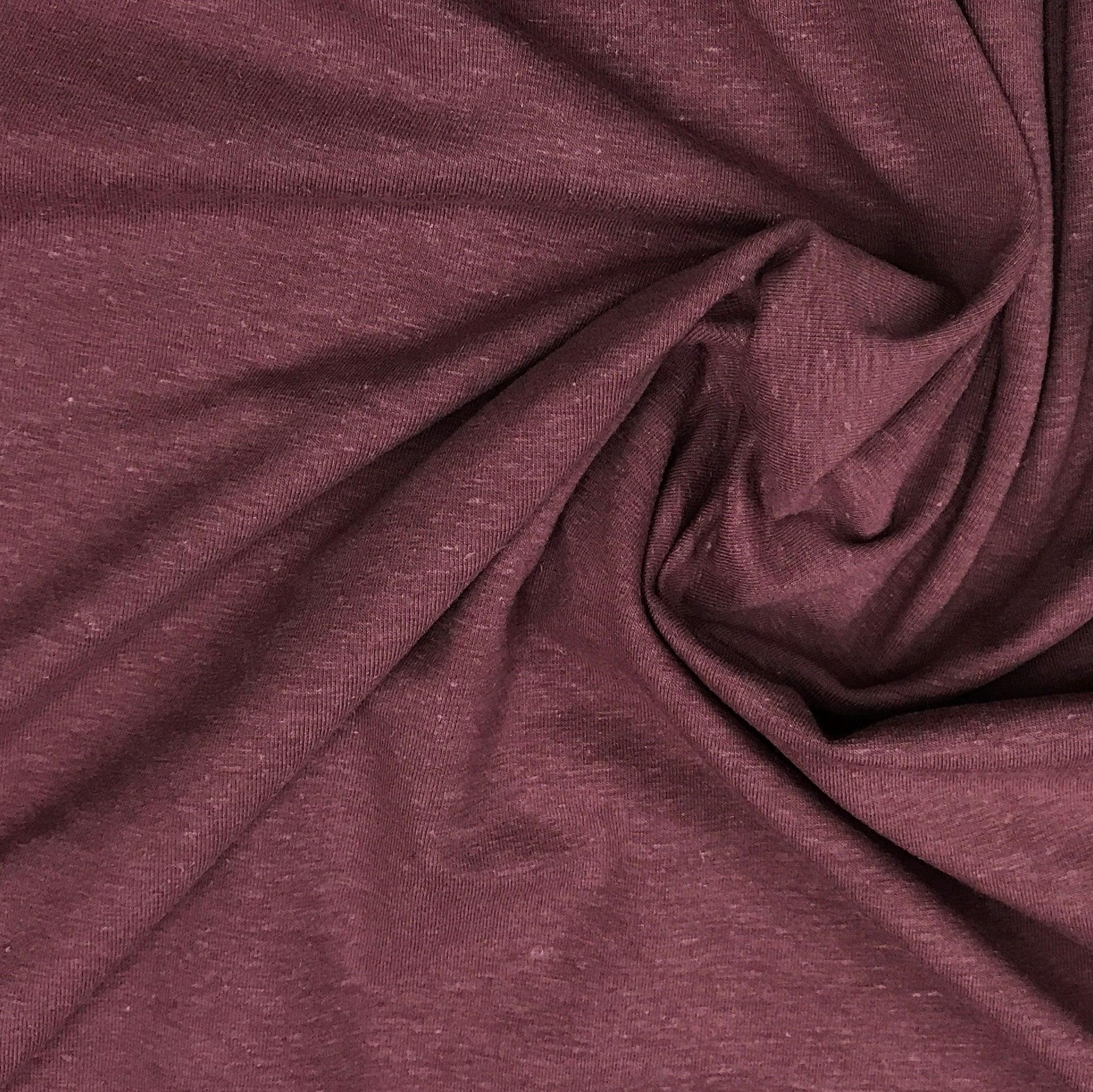 Image of Rose Brown Hemp Stretch Jersey Fabric