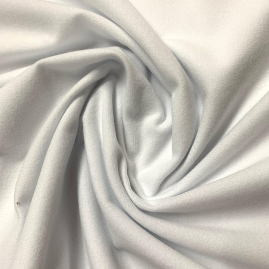 White Microfleece Fabric - 180 GSM – Nature's Fabrics