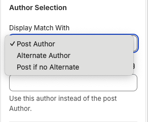 Alternative author options