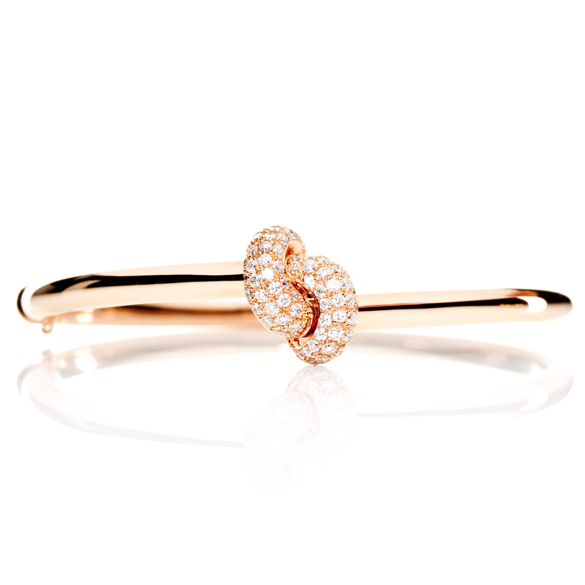 The Love Knot Bracelet Pink Gold Diamond The Love Knot By Coralie