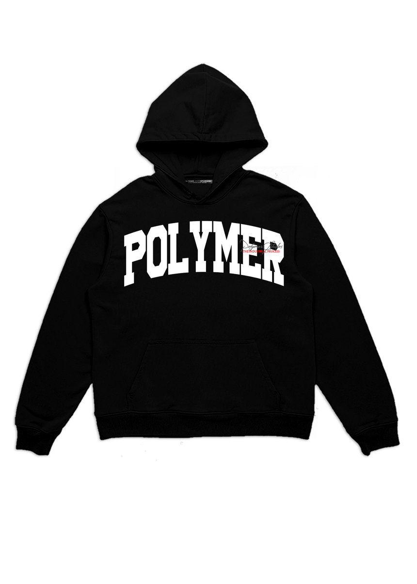 Black Polyester Hoodie