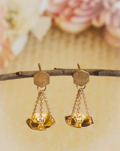 Gold and Diamond Earrings