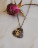 Reticulated Silver Heart Necklace