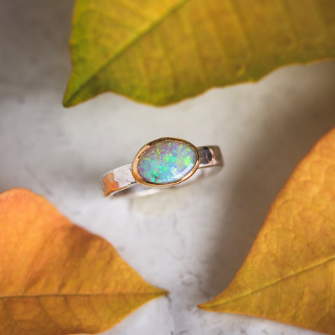 Dillon Rose opal custom ring engagement wedding jewelry tulsa oklahoma