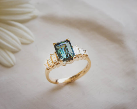 Tulsa Engagement Ring Diamond Sapphire 