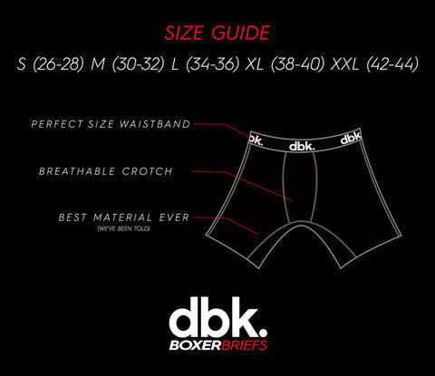 DBK Underwear Size Chart