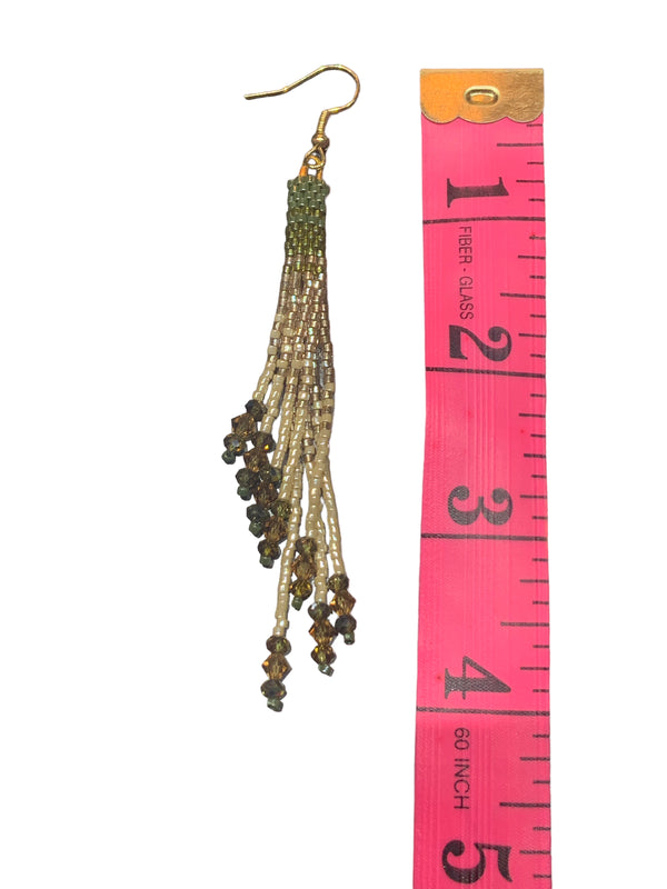 Grassie Mini Beaded Tassel Earrings