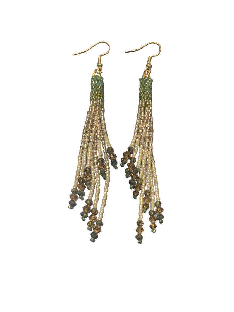 Grassie Mini Beaded Tassel Earrings