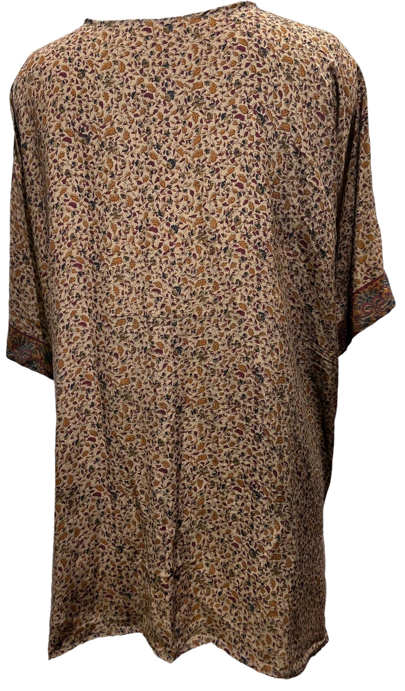 PRC3131 Linda Sikora Pure Silk Kimono-Sleeved Jacket with Belt