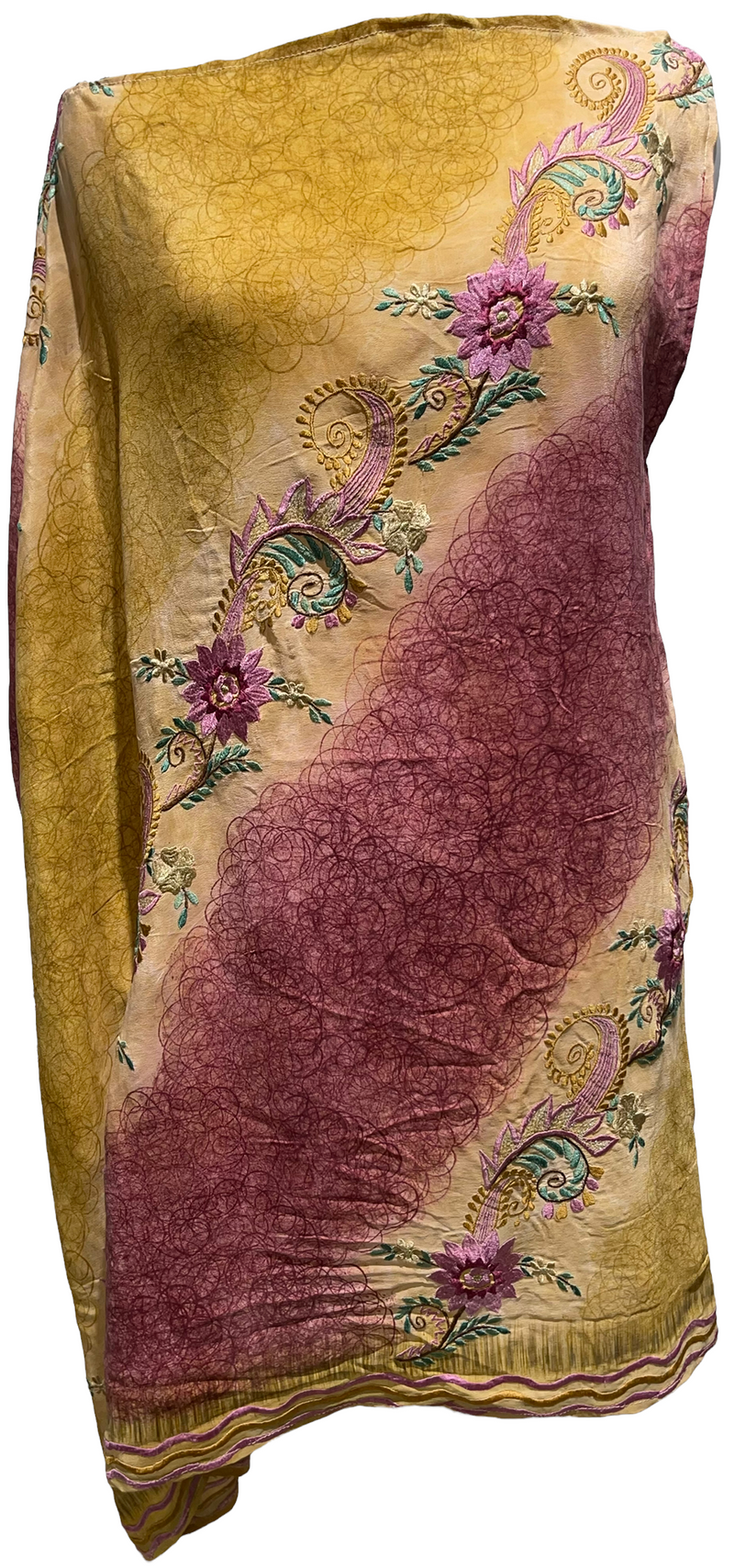 PRC1860 African Citril Pure Silk One Shoulder Dress