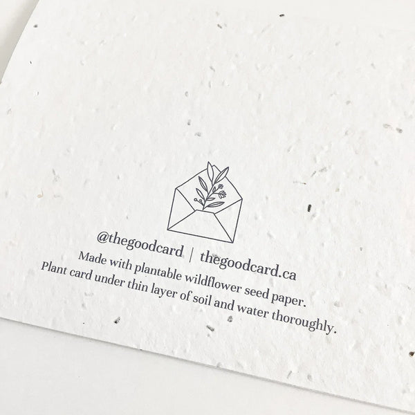 Plantable Holiday Greenery "Holiday Wishes" Greeting Card