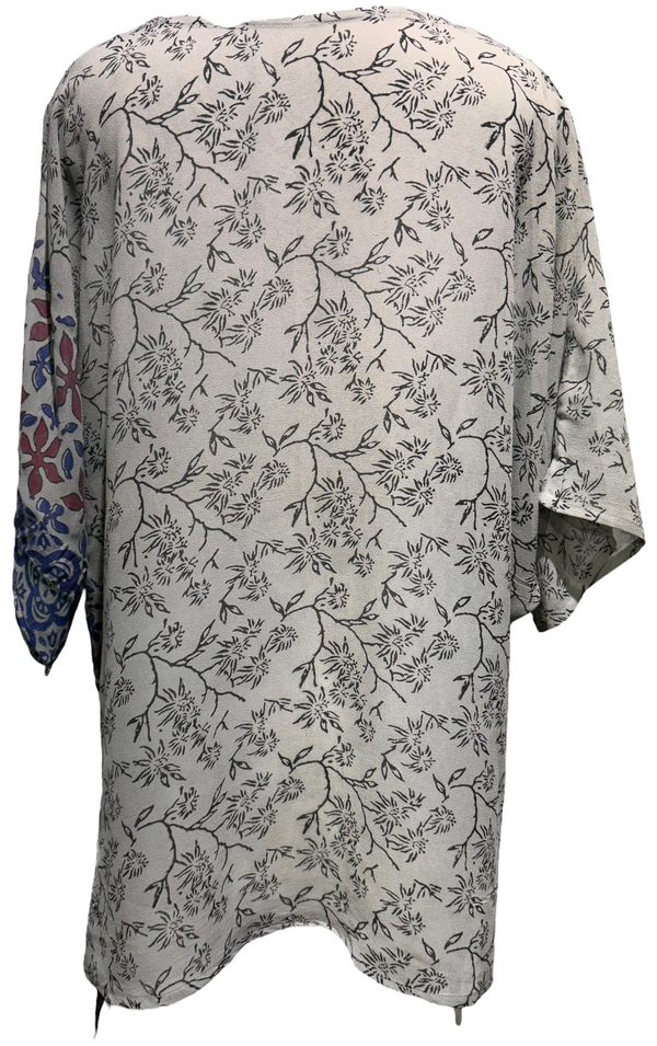 Henriette Wyeth Sheer Pure Silk Long Tunic with Side Ties