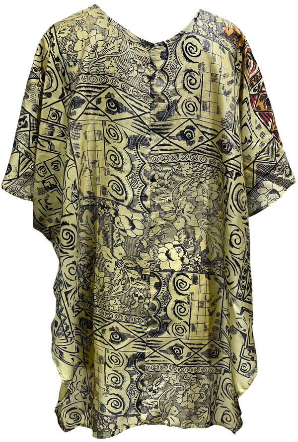 PRC2434 Flat-Billed Vireo Pure Silk Waterfall Top