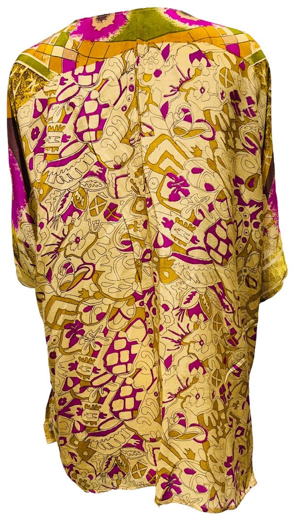 PRC2789 Isabel Codrington Pure Silk Kimono-Sleeved Jacket with Belt