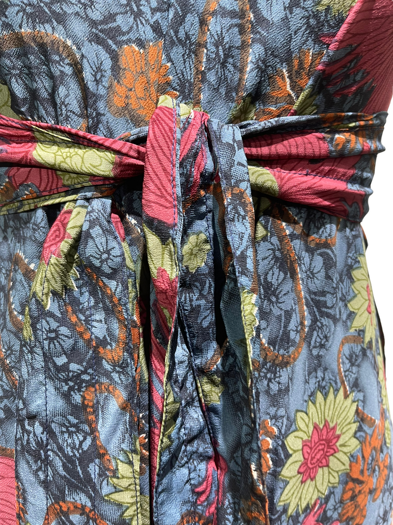 PRC1964 Bay Wren Pure Silk Maxi Dress with Belt