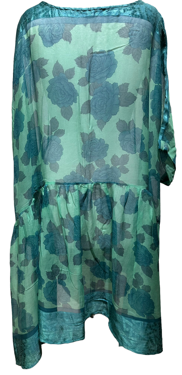 Gerda Taro Sheer Pure Silk Boxy Babydoll Dress
