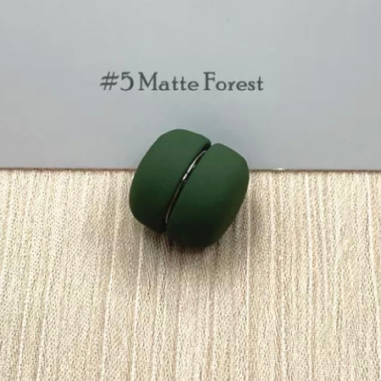 Forest Green Magnetic Button - chiangmaicctv slow fashion bryn walker linen Hamilton sustainable fashion gifts sari not sari Hamilton Fair trade  Ethical  Artisan made  Zero waste  Up-cycled Slow Fashion  Handmade  GTA Toronto Copper Pure Upcycled vintage silk handmade recycled recycle copper pure silk travel clothing hamilton vacation cruisewear resortwear bathing suit bathingsuit vacation etsy silk clothing gifts gift dress top pants linen bryn walker alive intentions kaarigar elephants