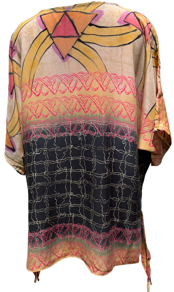 Suzanne Valadon Pure Silk Long Tunic with Side Ties