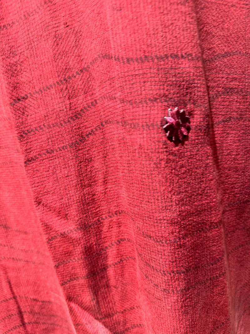 PRC3485 Iran Darroudi Long Pure Silk Kimono-Sleeved Duster with Belt