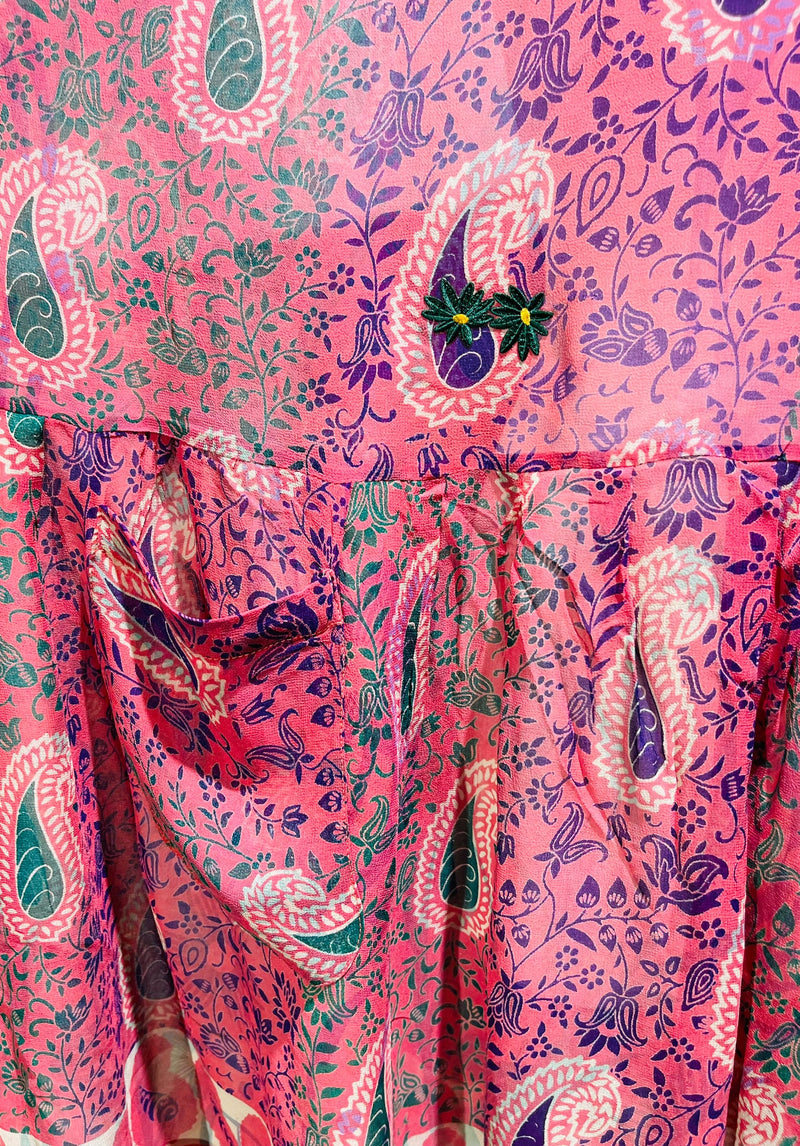 PRG3310 Jane Boyd Sheer Pure Silk Boxy Babydoll Dress