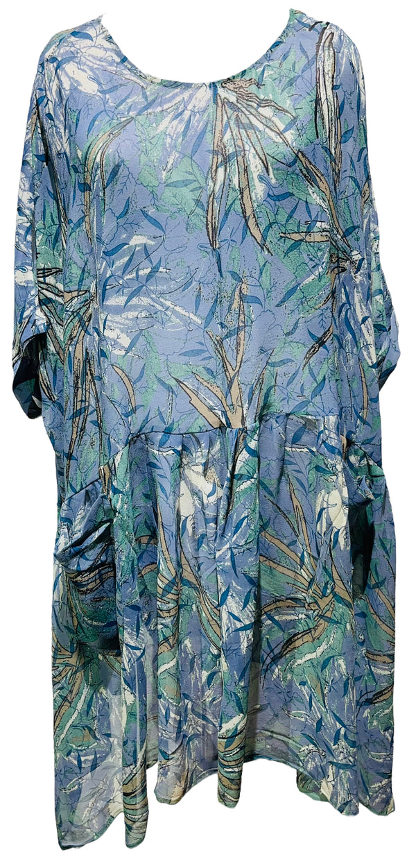 PRG3318 Anne Appleby Sheer Pure Silk Boxy Babydoll Dress