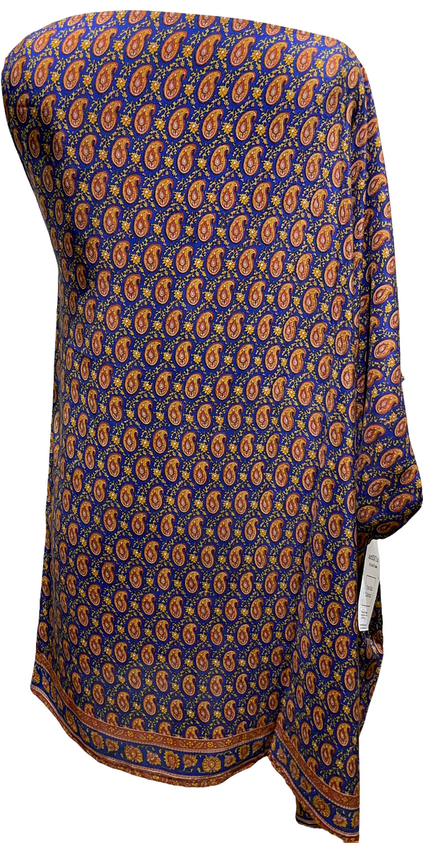 PRC1840 Abyssinian Roller Pure Silk One Shoulder Dress