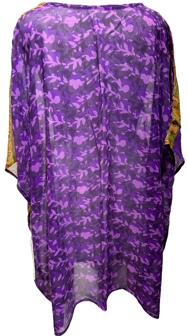 Frances Blakemore Sheer Pure Silk Short Kaftan Tunic