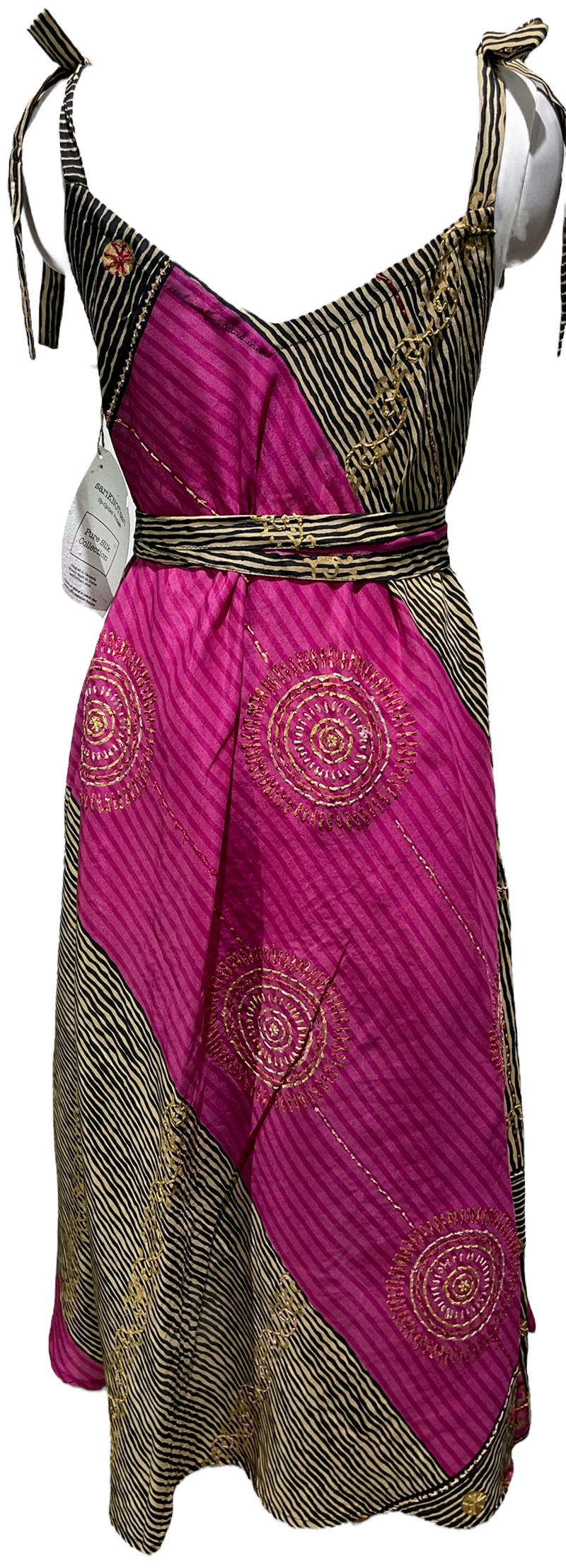 PRC2166 Chapin's Apalis Pure Silk Maxi Dress with Belt