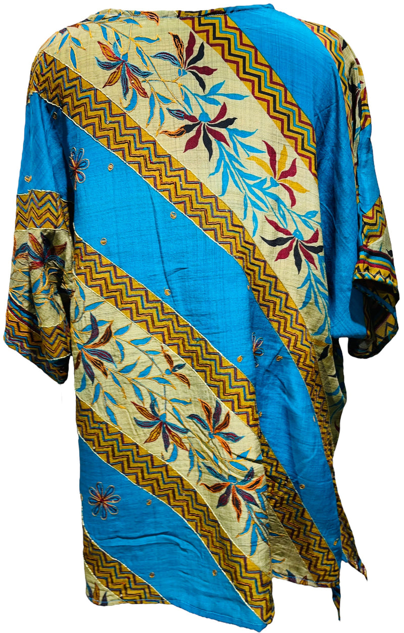 PRC3235 Sheila Kanieson Ransom Pure Nirvana Silk Long Tunic with Side Ties