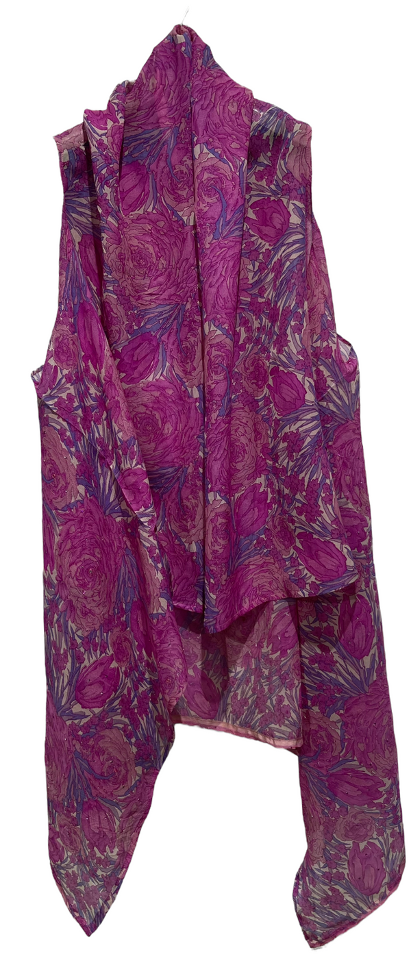 PRG2350 Grey-Rumped Swiftie Sheer Pure Silk Versatile Vest