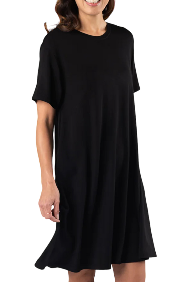 Terrera Jocelyn Black T-Shirt Dress