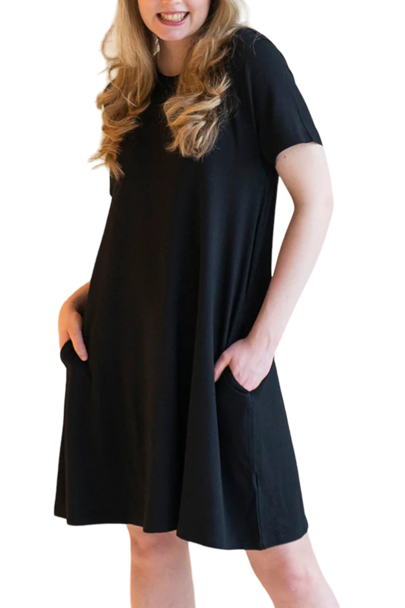 Terrera Jocelyn Black T-Shirt Dress