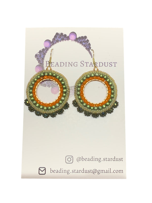 Marigold Floral Hoop Earrings