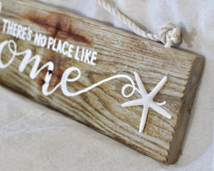 Custom Driftwood Sign with Rope Hanger and Starfish