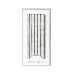 Sage Green Stripe Bamboo Swaddle - Shop Heart and Home