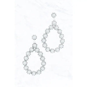 Diamonds & Pearls Silver Teardrop Earrings - Shop Heart and Home
