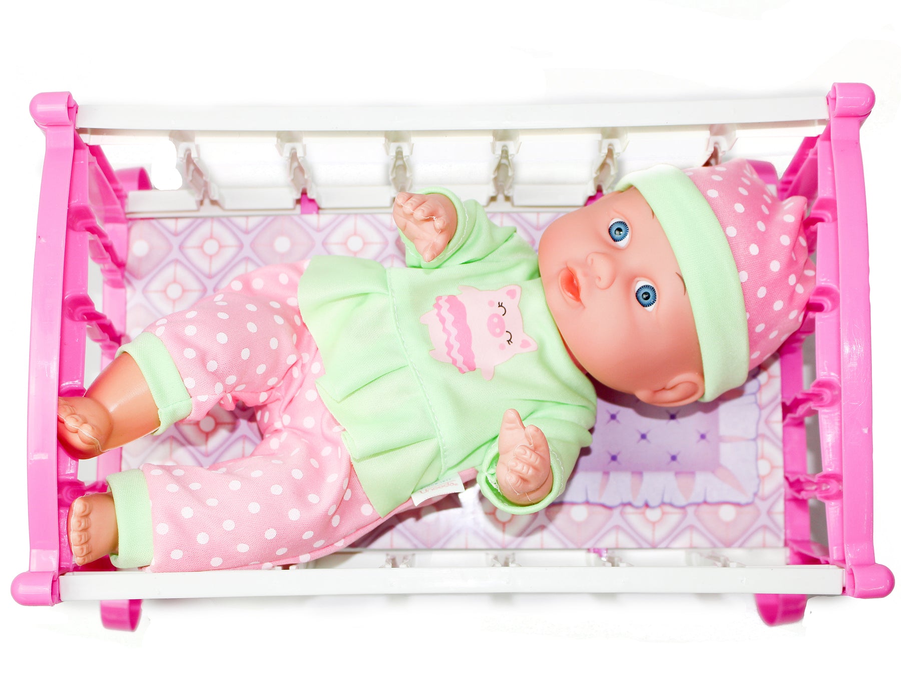 Little Luv Baby Doll With Crib Gift Set Uneeda Doll